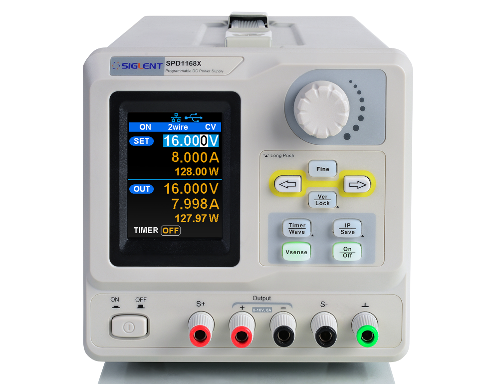 SIGLENT SPD1000X programmable power supply display and controls